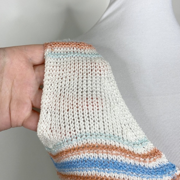 NWT 143 Story by Line Up Open Knit Striped Tank Sz. L - Picture 7 of 12